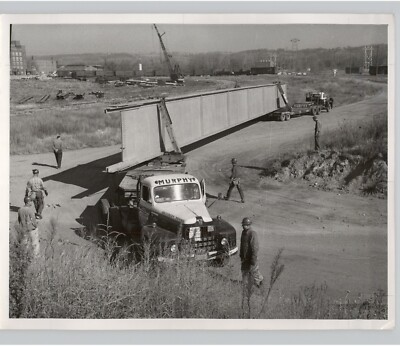 Large Section of HWY 100 in Transit to Jobsite. 1958 Press Photo Construction US