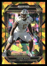 2023 Panini Prizm Draft Picks #186 Keion White Gold Ice *Mythic Relics*