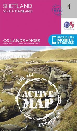 Thumbnail - Shetland - South Mainland (map) Os Landranger Active Map