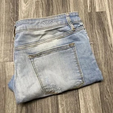 VIGOSS Marley Short Stretch Mid Rise Blue Denim Jean Cuff Shorts Women's Size 31