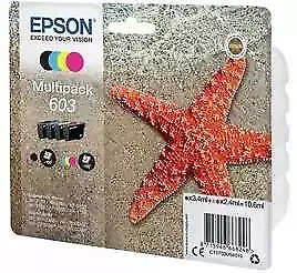 Epson 603 4-Colour Starfish Multipack Black Cyan Magenta Yellow Ink Cartridges - Picture 1 of 2