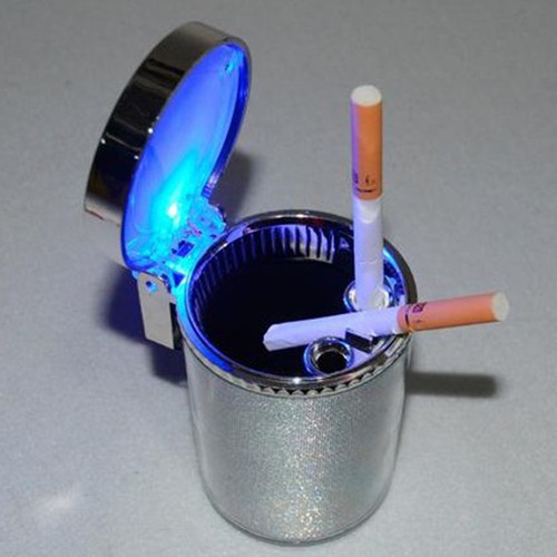Car LED Light Up Ashtray Smokeless Ash Cylinder Holder Cup Colorful - Picture 7 of 12