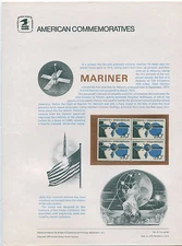 #1557 10c Mariner Spacecraft Stamp USPS #47 Commemorative Stamp Panel