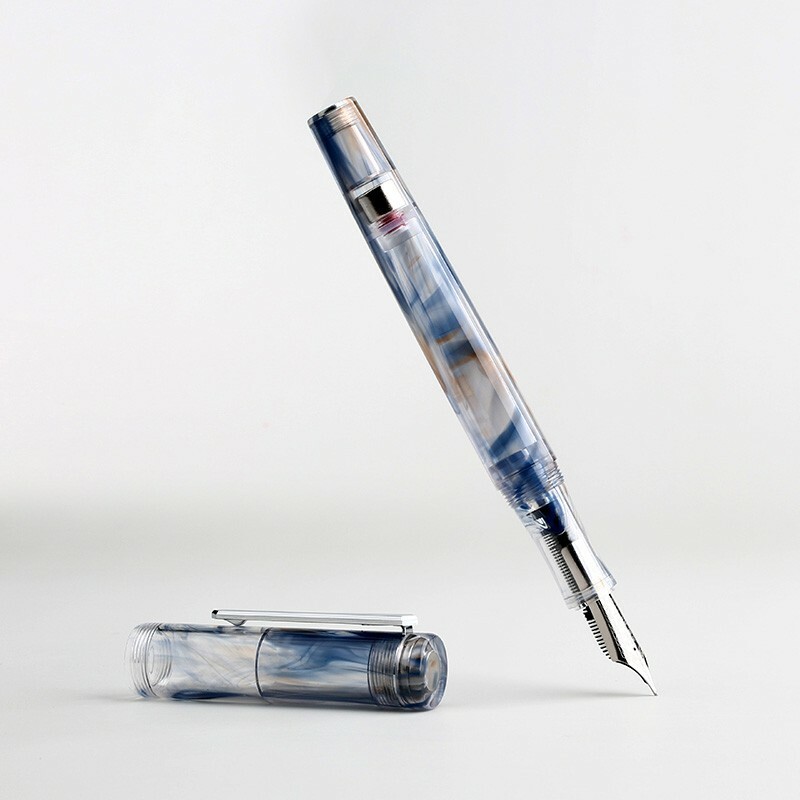 PENBBS 487 Resin Magnetic Piston Fountain Pen EF/F Nib Students