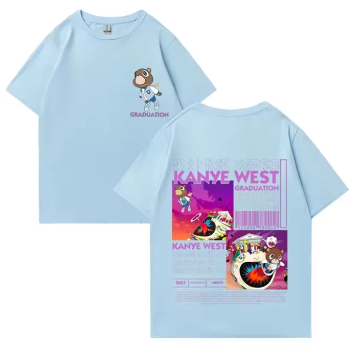 Kanye West Graduation Bear Double Sided Printed T shirt