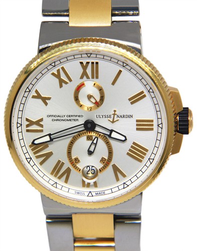 Ulysse Nardin Marine Chronometer 18k Rose Gold/Steel Mens 45mm...
