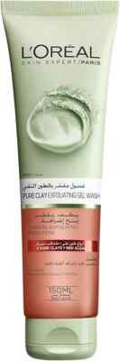 L'Oréal Paris Pure Clay Red Gesichtsreiniger mit Rotalgen, Peeling, 150 ml