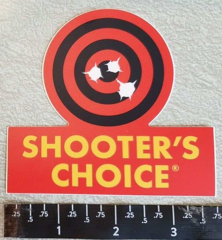 (Large) Shooter's Choice Vinyl Sticker Decal Shot Show Gun Lubricant Cleaner 