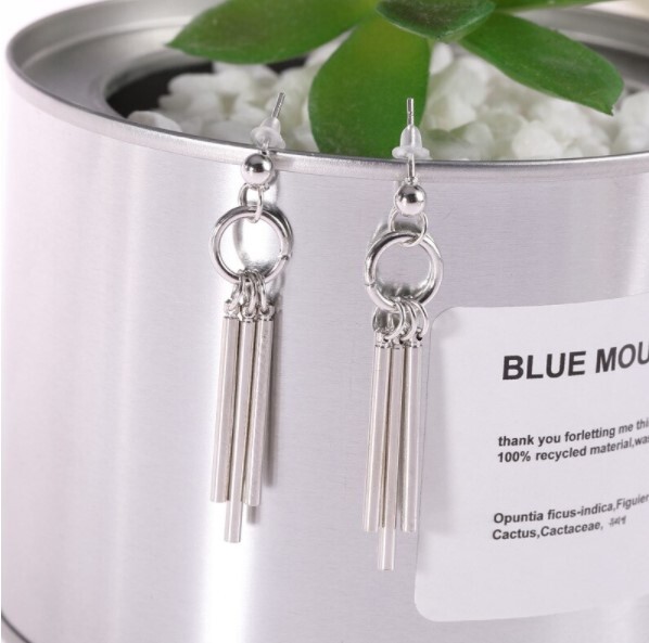 KPOP Idol BTS Jimin Surgical steel 3 sticks Drop Dangle Earrings