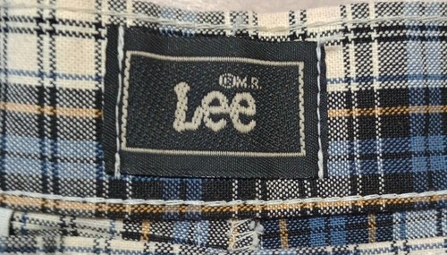 Lee Casuals Shorts Women's Size 14 M Blue White Plaid Single Pleat NWT - Picture 3 of 9