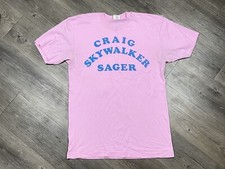 Craig Sager Skywalker Homage Pink Medium T Shirt Single Stitch Made in USA Retro