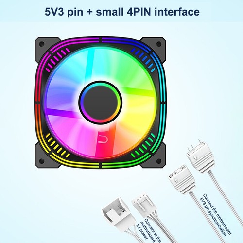 120mm 5V 3PIN ARGB Cooling Fan PWM Quiet Cooling Fan Computer Chassis Fan_D - Photo 9/19