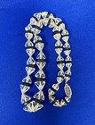 Vintage White Gold Filled Cut Crystal Black Jet Bead Necklace 17" — photo 9