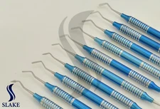 10 Pcs Dental Composite Filling Instrument Blue Titanium Coated Restorative Kit