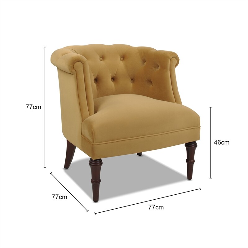 Katherine Tufted Accent Chair Gold eBay