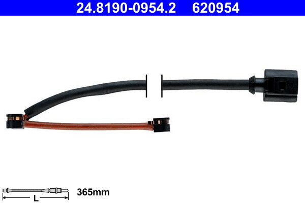 ATE 24.8190-0954.2 Warning Contact, brake pad wear for PORSCHE