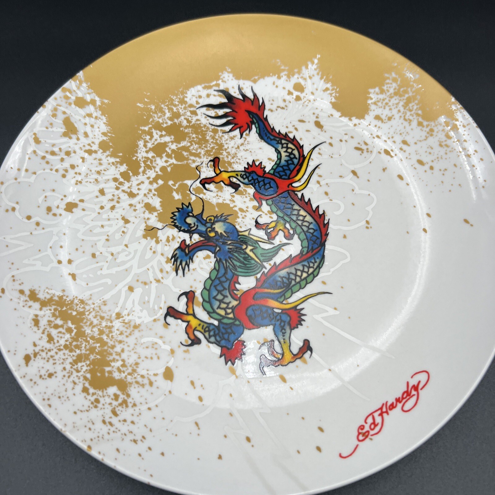 Ed Hardy Life Dragon Dinner Plate