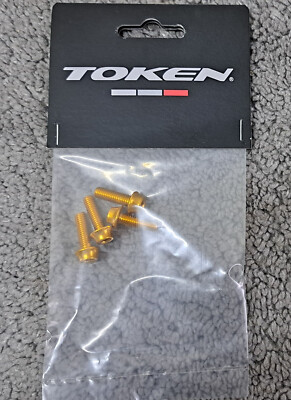 Token Eloxierte Aluminium Schrauben Gold M5x16 mm Schrauben 4 Stück 4,8 g/ Set