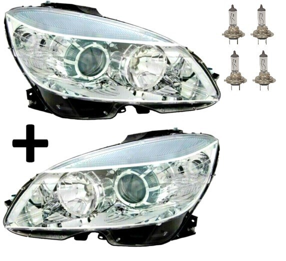 Phare avant gauche et droit électrique avec moteur pour Mercedes Classe C W204 S204