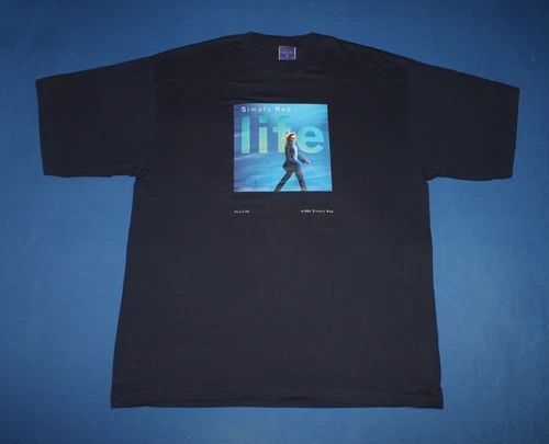 90s Vintage Simply Red Shirt Life Tour 96' Pop Soul Ban 1990s vintage concert t-shirt, vintage, size XL, single stitch, B+ condition