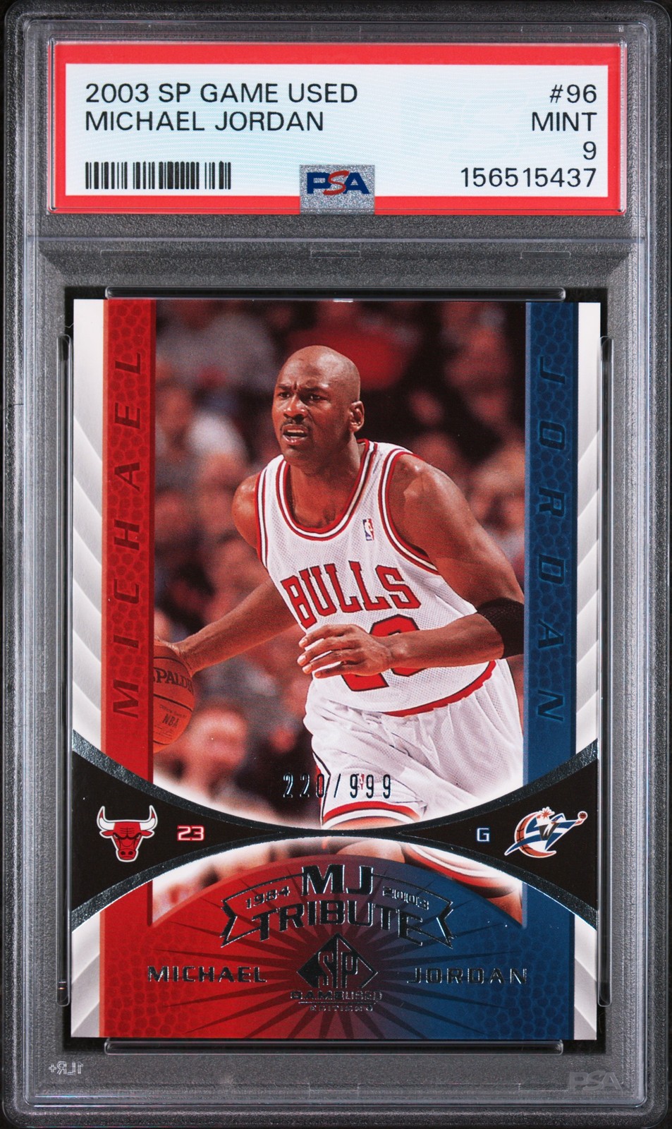 2003 SP GAME USED #96 MICHAEL JORDAN 220/999 PSA 9