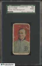T206 Ty Cobb HOF Portrait Red Background Piedmont 350 Subjects SGC 10 PR 1