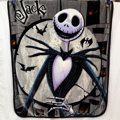 Disney Nightmare Before Christmas Throw Blanket Jack Skellington Sally 45x55 NW
