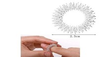 Sujok Acupressure Pain Therapy Finger Massager Circulation Rings Silver 100 pcs