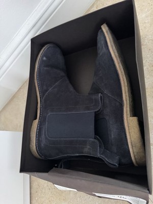 Bottega Veneta Men's Dark Navy Suede Chelsea Ankle Boots EU 46 US 12.5