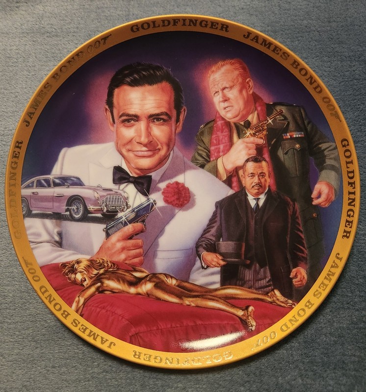 007 James Bond Serial #'d Goldfnger, Franklin Mint Plate Limited Edition