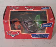 DISNEY PIXAR COCHES TUNERZ VEHÍCULOS SOBREALIMENTADOS JUEGO DE 3 COCHES BOOST, VARILLA DE MOCO, WINGO
