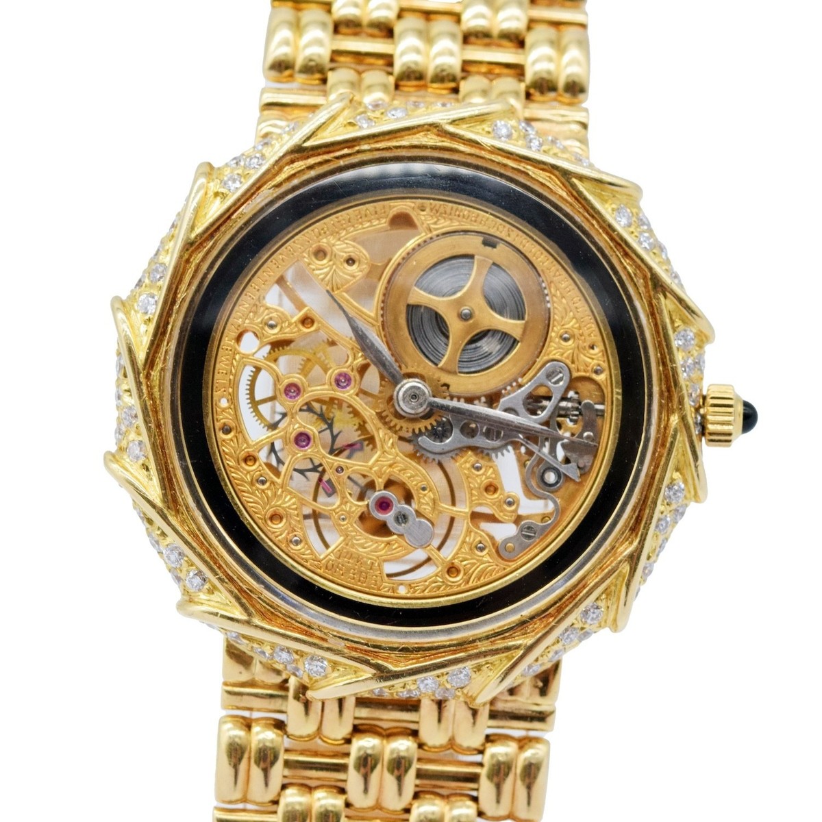 Audemars Piguet 4224BA 18K Yellow Gold Diamond Watch 1980 | eBay