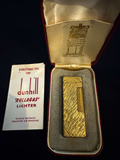 dunhill Rollagas Plain Metal Pocket Lighter in Case with Directions Booklet
