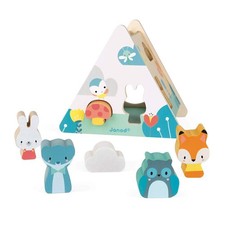 Janod - Pure Wooden Shape Sorter - Early Learning Toy - 6 Pieces Included - H...