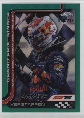 2025 Chrome Formula 1 Grand Prix Winners Teal Refractor /299 Max Verstappen 1m6p