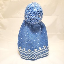 Vintage Wigwam Mills Adult Hat Wool Winter Snow Ski Retro Beanie Nordic Sky Blue