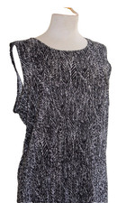 NWT Briggs New York Sz 2X Fab Fully Pleated Long Sleeveless Dress 1X