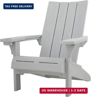 Keter Modern Adirondack Chair - Made in the USA, Weather Resistant Resin Outdoor