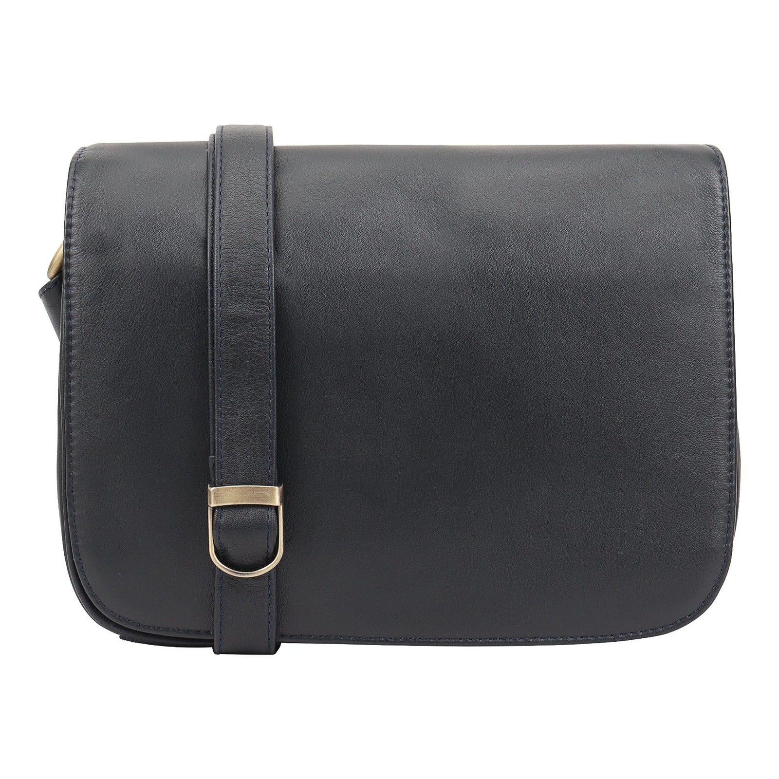 Lloyd Baker LONDON Genuine Leather Soft Crossbody Bag with Compact, Navy