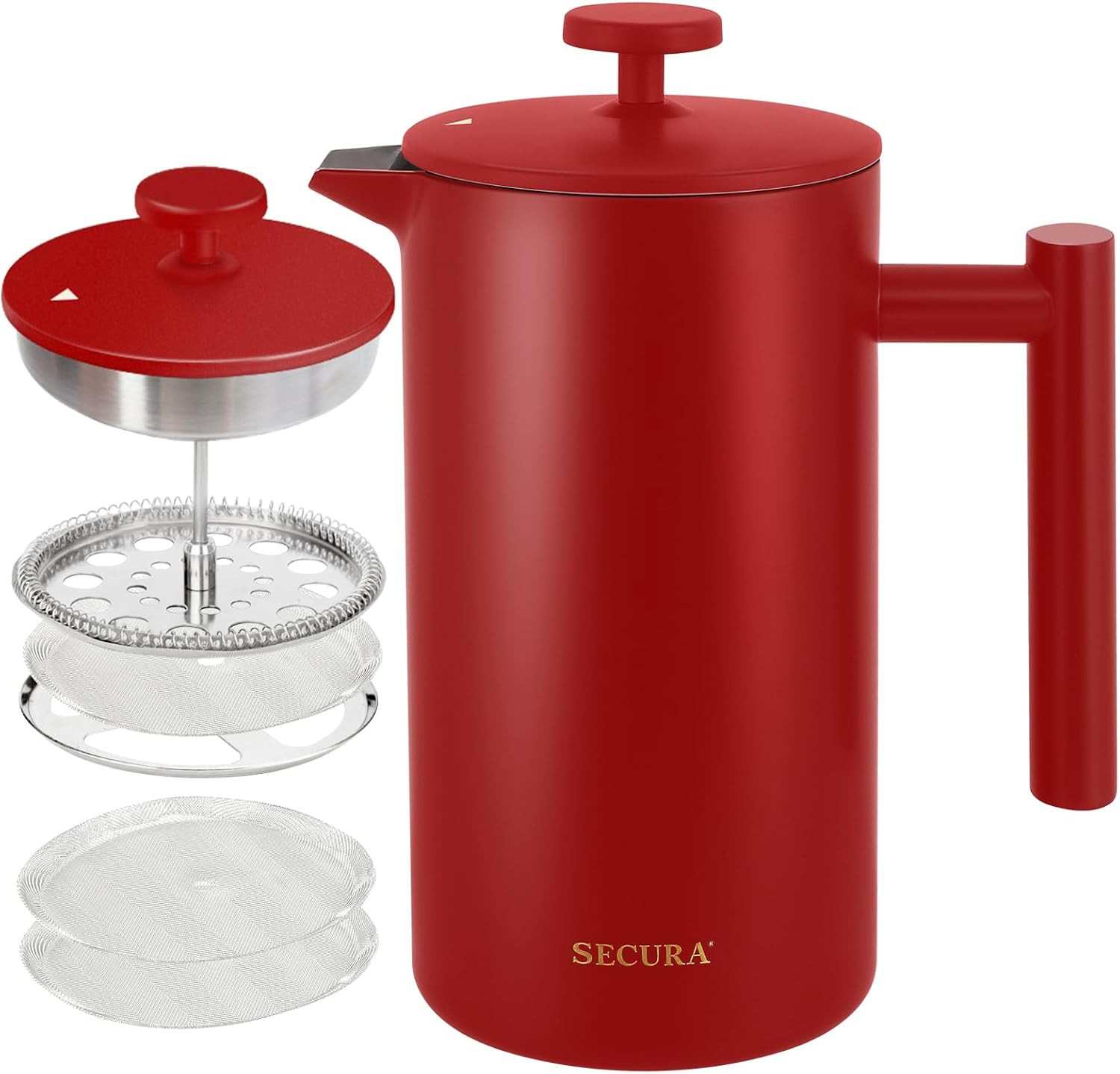 Coffee Maker, Double-wall 304 Grade Stainless Steel Coffee