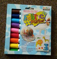 Marvy Uchida Non-Toxic Fabric Paint Marker Set 10 Multicolour, 54200