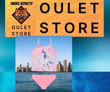 WONDER NATION GIRL'S SIZE 2XL 18 PINK 2 PIECE TANKINI UNICORN SWIMSUIT NEW