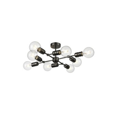 Nagelneu! Franklite FL2408-8-Impact 8 Light-Ceiling Light-Gunmetal Finish