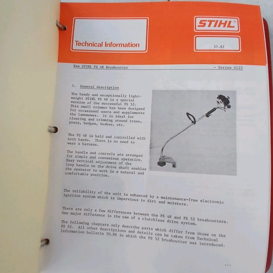 Stihl Technical Bulletins 1982- 1987 Niemeyer Binder - Image 3 of 4