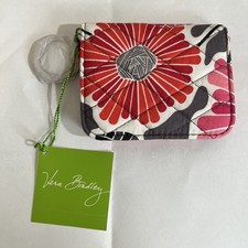 Vera Bradley Campus Double ID Case With Keychain Wild Roses Print New With Tag