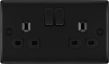 BG Nexus Matt Black Switches & Sockets Full Range Black Inserts Free Postage