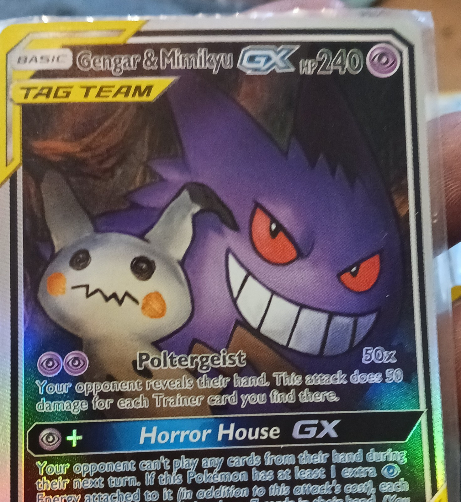 Gengar & Mimikyu GX TAG TEAM 165/181 Sm-Team Up Ultra Rare Full