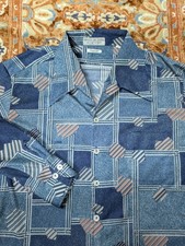 VTG 70's Disco Shirt, XXL, Patterned, Long Point Collar