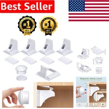 Child Safety Magnetic Cabinet Locks - No Drill, Invisible Design for Baby Pro...