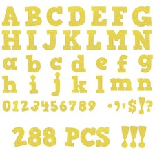 288 Pcs Alphabet Combo Set Gold Glitter Bulletin Board Letters 78pcs Uppercase L